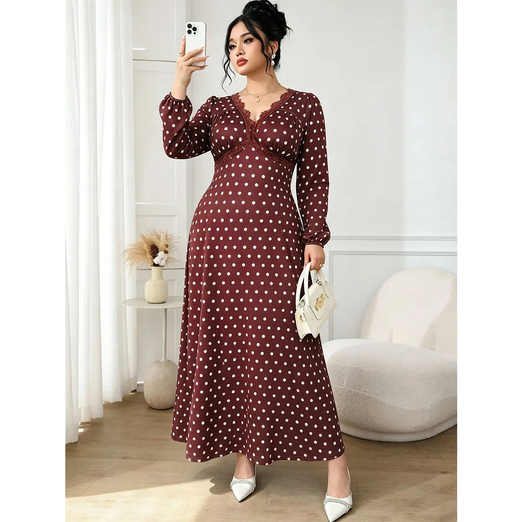 XL-4XL Plus Size Clothes Dresses Women Spring Autumn Robes Long Sleeve Street Style Casual 3XL Big Size Maxi Dress Oversized