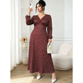 XL-4XL Plus Size Clothes Dresses Women Spring Autumn Robes Long Sleeve Street Style Casual 3XL Big Size Maxi Dress Oversized