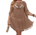 CROCHET BIKINI-Plus Size Beach Tunic for Women, Swimwear, Sun Protection Clothes, Cover Up Swim Dress, Summer