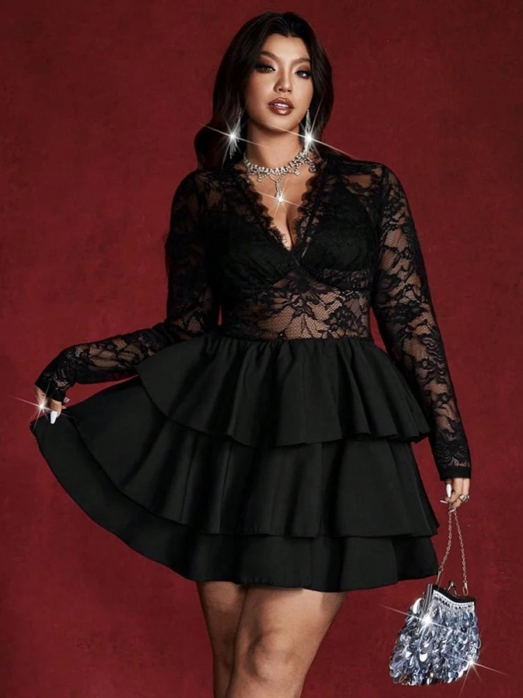 L-4XL Plus Size Clothes Dresses Women Robes Summer Autumn Short Sleeve Street Style Casual 3XL 4XL Big Size Mini Dress Oversize