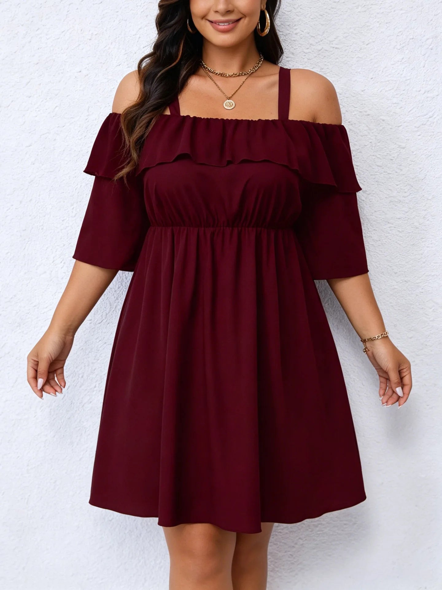 XL-5XL Plus Size Clothes Dresses Women Robes Summer Half Sleeve Street Style Casual 3XL 4XL Big Size Mini Dress Oversize