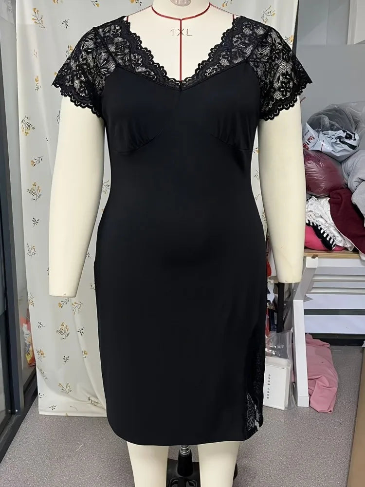 XL-4XL Plus Size Clothes Dresses Women Robes Summer Autumn Short Sleeve Street Style Casual 3XL 4XL Big Size Dress Oversized