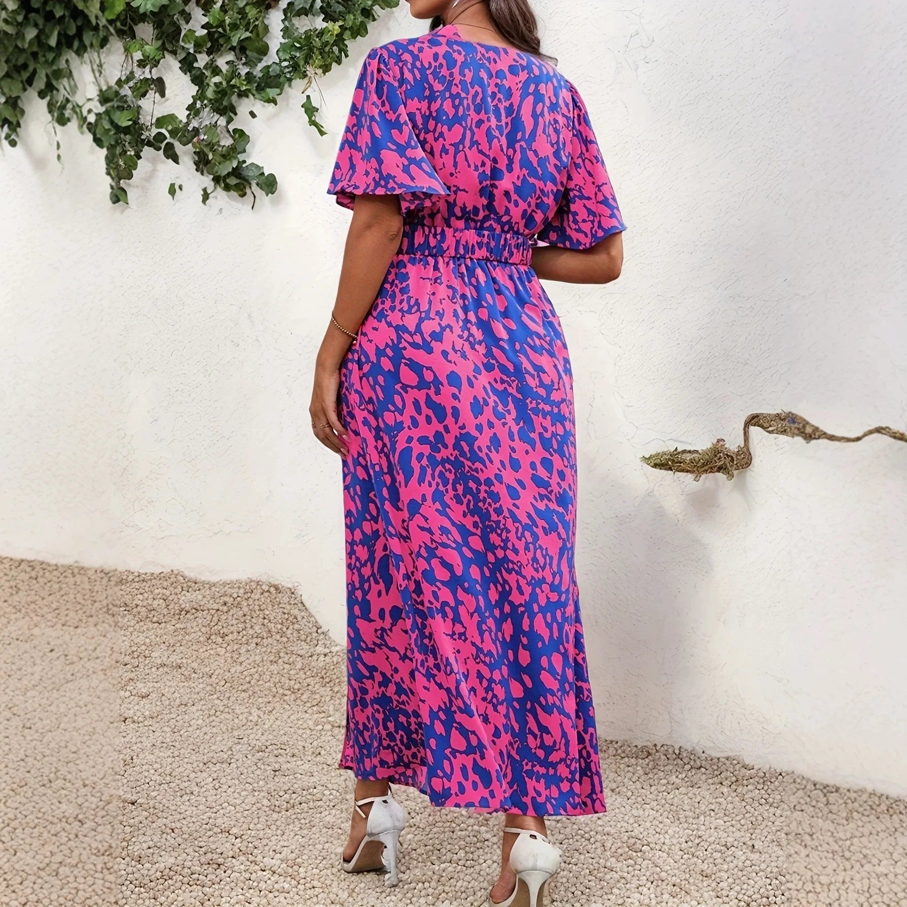 XL-4XL Plus Size Clothes Dresses Women Robes Summer Short Sleeve Street Style Casual 3XL 4XL Big Size Long Maxi Dress Oversized