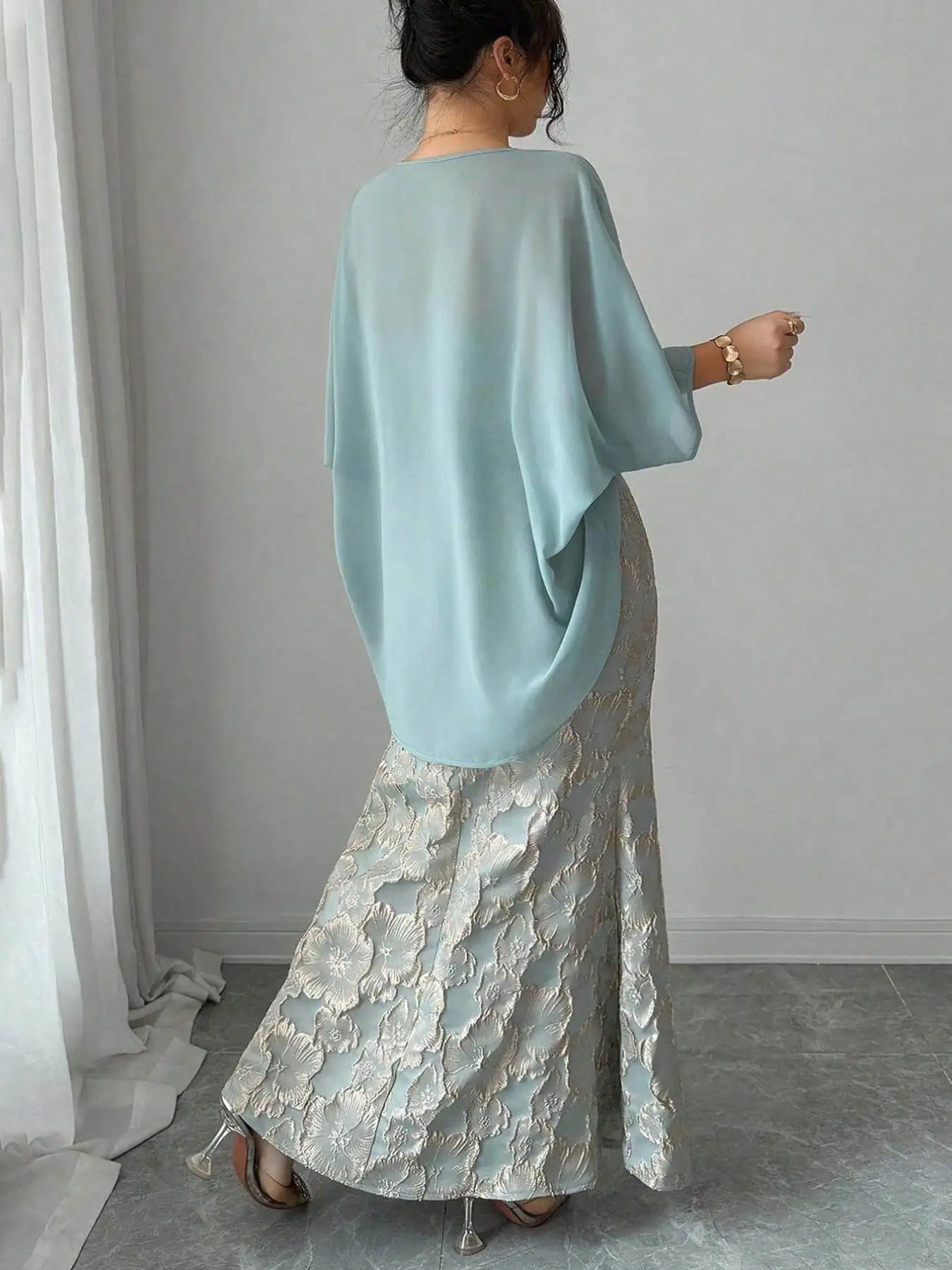 L-4XL Plus Size Clothes Dresses 2 Piece Sets Women Robes Spring Autumn Street Casual 3XL 4XL Big Size Long Maxi Dress Oversized
