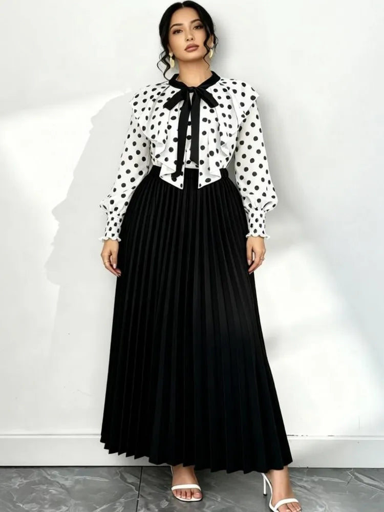2 Piece Set XL-4XL Plus Size Clothes Dresses Women Robes Long Sleeve Street Style Casual 3XL 4XL Big Size Maxi Dress Oversized
