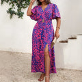 XL-4XL Plus Size Clothes Dresses Women Robes Summer Short Sleeve Street Style Casual 3XL 4XL Big Size Long Maxi Dress Oversized