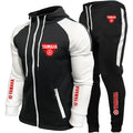 YAMAHA  Men's Racing Suit Outdoor Quick-Drying Comfortable Oversized Hooded Jacket Fitness Sweatpants Two-Piece Training Set