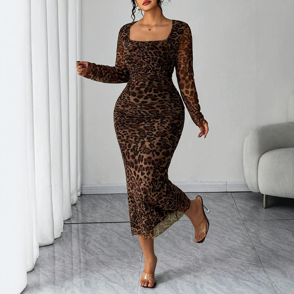 XL-4XL Plus Size Clothes Dresses Women Autumn Winter Robes Long Sleeve Street Style Casual 3XL Big Size Midi Dress Oversized