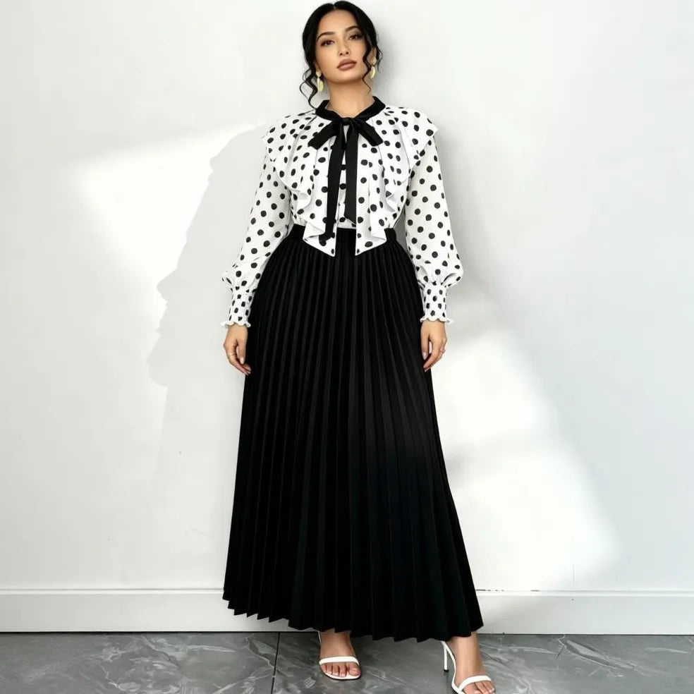 2 Piece Set XL-4XL Plus Size Clothes Dresses Women Robes Long Sleeve Street Style Casual 3XL 4XL Big Size Maxi Dress Oversized